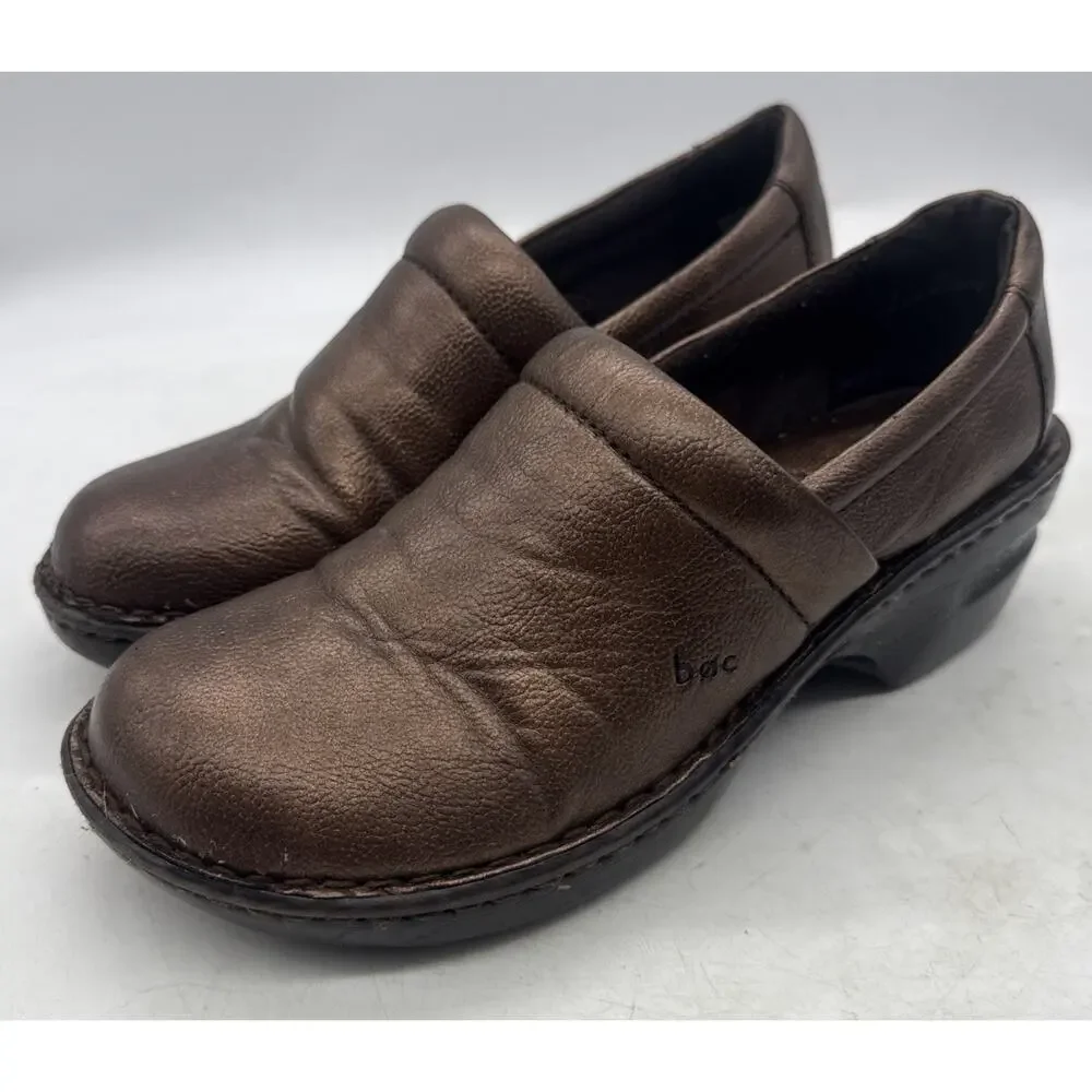 BOC‎ Women's Clog Peggy Slip On Shoe Size 8 Gold Metallic